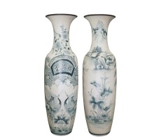  Lọ lộc bình vẽ chim hạc hoa sen