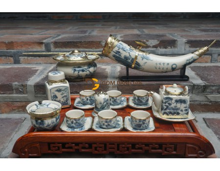 Bộ ấm chén men giả cổ, men rạn bọc đồng dáng tích, chọn bộ Bộ ấm chén men giả cổ, men rạn bọc đồng dáng tích, chọn bộ