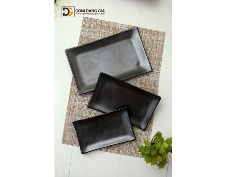 Đĩa chữ nhật men men gốm hỏa biến Đĩa chữ nhật men men gốm hỏa biến