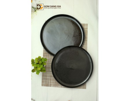 Đĩa men gốm hỏa biến dáng tròn sâu lòng Đĩa men gốm hỏa biến dáng tròn sâu lòng