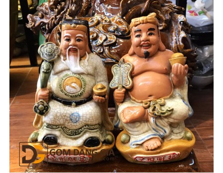 Bộ thần tài, ông địa gốm sứ Bát Tràng S3 Bộ thần tài, ông địa gốm sứ Bát Tràng S3